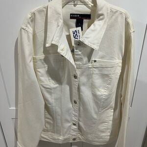 Women's White Denim Jacket